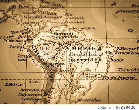 古地図 ブラジルの写真素材