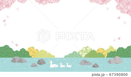 Beautiful spring landscape background illustration 012 67390800