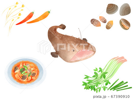 Ingredients to make Korean food illustration 003 67390910