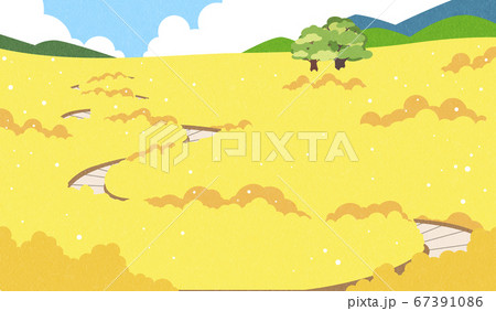 Beautiful spring landscape background illustration 004 67391086