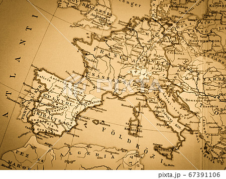 古地図 ヨーロッパの写真素材
