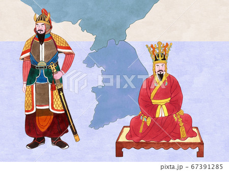 Hand drawn great people and historical events in Korea 006 67391285