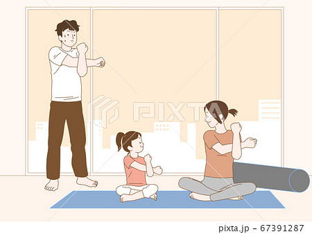 Stay home concept with flat design illustration 002 67391287