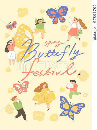 Spring festival concept. food street fair, music festival poster and banner design illustration 009 67391709