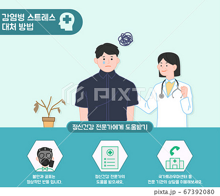 Blue Corona concept, Ways to overcome depression by Blue Corona in flat style illustration 002 67392080