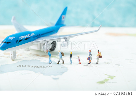 Miniature world concept- Miniature figurine of traveler, businessman, couple, family 080 67393261