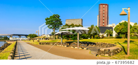 御島水域の朝風景(アイランドシティ) パノラマ 【福岡市東区】 御島水域の朝風景(アイランドシティ) パノラマ 【福岡市東区】 67395682