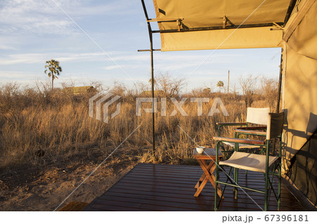 Tented camp in the Kalahari Desert 67396181