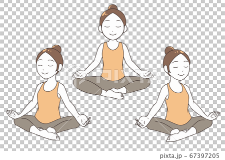 冥想瑜伽姿勢在安扎 67397205