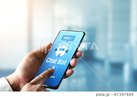 AI Chatbot smart digital customer service application concept. 67397889