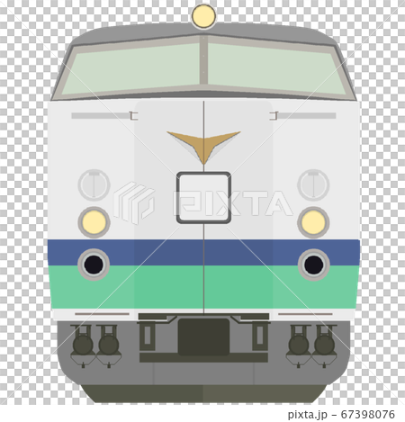 ドット絵風の485系電車 上沼垂色 のイラスト素材
