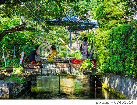 中山道の宿場　醒井宿　滋賀県 67401614