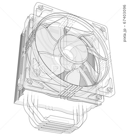 Cpu Coller Concept. 3D illustration 67403096