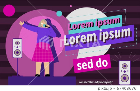 Singing Studio Advertising Banner 67403676