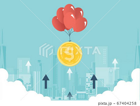 Financial growth concept with golden coin dollar. up or down income graph vector design. concept of monetary collection or strategy of profit or benefit making in business. Financial growth concept with golden coin dollar. up or down income graph vector design. concept of monetary collection or strategy of profit or benefit making in business. 67404258
