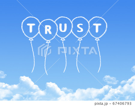 Cloud shaped as trust Message Cloud shaped as trust Message 67406793