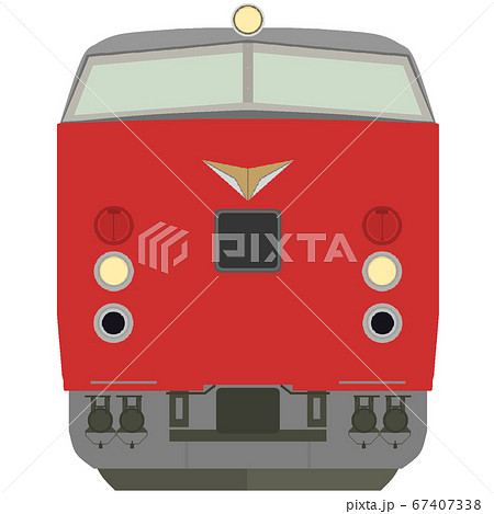 ドット絵風の485系電車 Red Express のイラスト素材