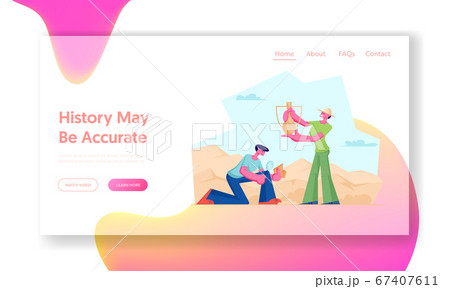 Archeologists Found Ancient Items, Scientists Working on Excavations Exploring Artifacts. Students Studying Prehistory Ages Archeologists Found Ancient Items, Scientists Working on Excavations Exploring Artifacts. Students Studying Prehistory Ages 67407611