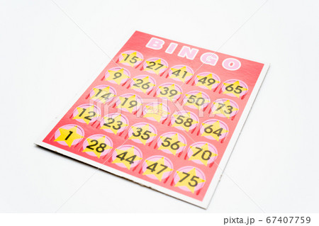 ビンゴカード　白背景 67407759
