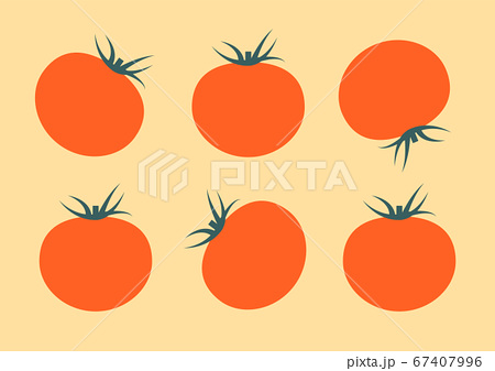 オシャレなトマトの背景のイラスト素材
