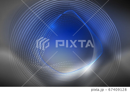 Abstract particles, wave background, neon motion techno design 67409128