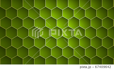 CGヘクサゴン　グラデーションの六角形 67409642