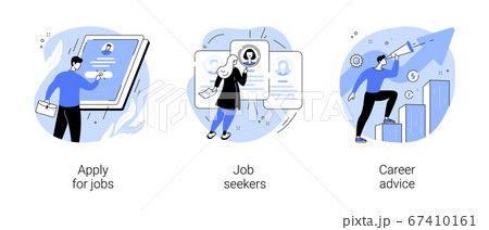 HR service abstract concept vector illustrations. 67410161