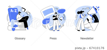 Company latest news abstract concept vector illustrations. 67410176