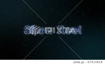 Showreel グローなホログラムのメッセージ素材のイラスト素材