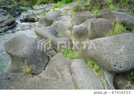 漢灘江 溶岩 柱状節理 67416253