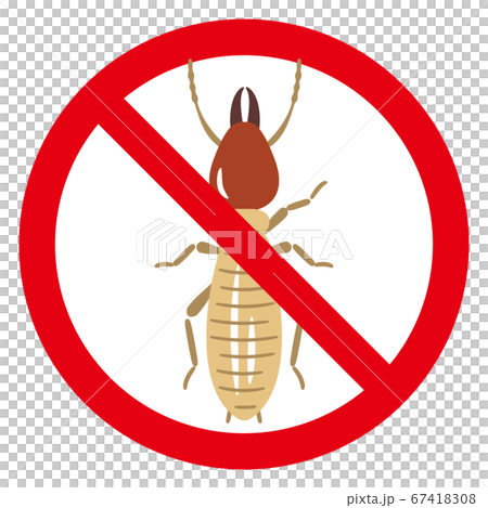 シロアリ禁止マーク シロアリ禁止マーク 67418308