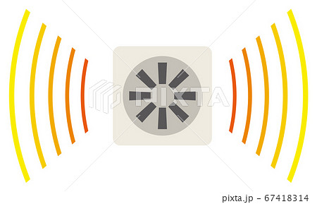 超音波発生装置のイラストレーションのイラスト素材