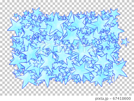 敷詰め_星_★_青色_長方形_横長 67418600