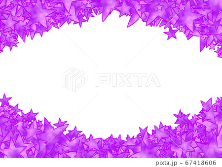 敷詰め_星_★_紫色_縁_曲線_横長 67418606