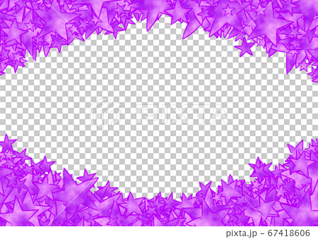 敷詰め_星_★_紫色_縁_曲線_横長 67418606