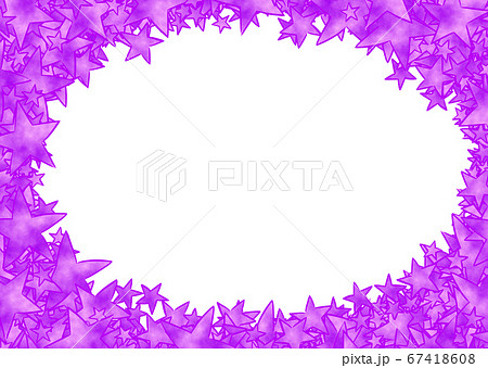 敷詰め_星_★_紫色_窓_楕円_横長 67418608