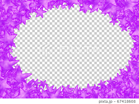 敷詰め_星_★_紫色_窓_楕円_横長 67418608