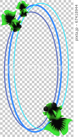 Vertical frame of blue goldfish (blue) Vertical frame of blue goldfish (blue) 67418944