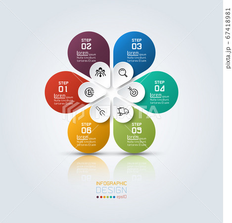 Colorful infographic six options with oval shape Colorful infographic six options with oval shape 67418981