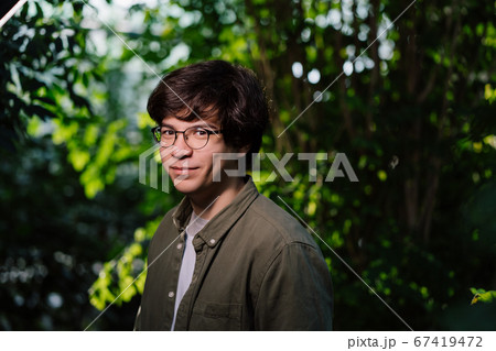 Nature protection concept. Male scientist looking at the camera 67419472
