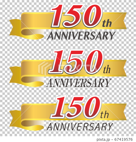 150th anniversary　150周年記念のグラフィックベクター素材 67419576
