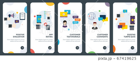 Positive evaluation, app rating and customer 67419625