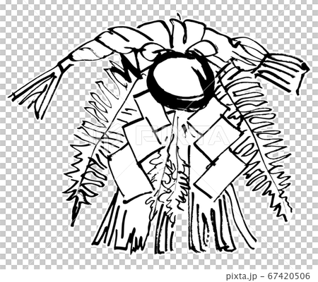 新年的shime裝飾品-sumi-e 新年的shime裝飾品-sumi-e 67420506