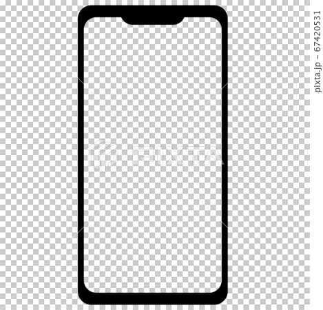スマホ　スマートフォン　モックアップ黒 67420531