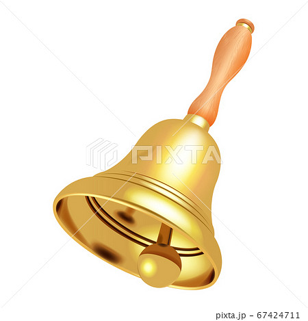 Bell Ringing Golden Bell Bell Isolated On A White Background Vector  Illustration Vector Stock Illustration - Download Image Now - iStock