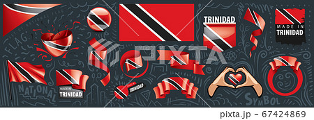 Vector set of the national flag of Trinidad and Tobago 67424869