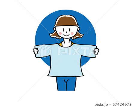 主婦　上半身　洗濯 67424973