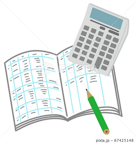 電卓と家計簿 電卓と家計簿 67425148