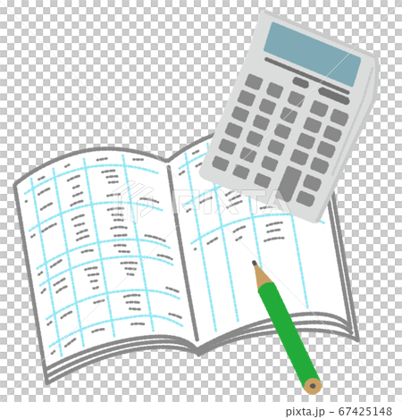 電卓と家計簿 電卓と家計簿 67425148