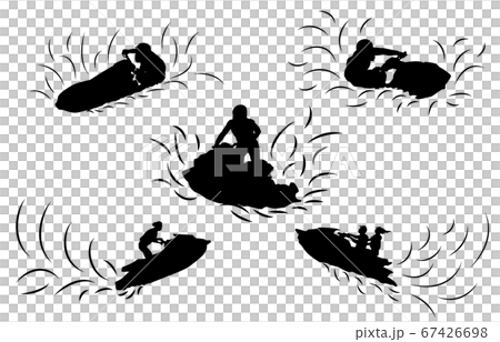 ウォータースポーツシルエット水上バイク 67426698